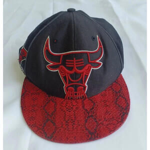 CHICAGO BULLS Hat Snakeskin‎ Design 47Brand Hardwood Classics Snapback Cap-Vtg
